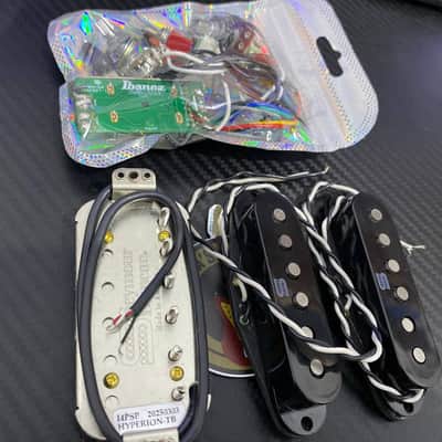 Seymour Duncan Custom Shop Hyperion H-S-S Set W/ Ibanez AZ Dynamic Switch 9 Channels | Ibanez Premium AZ26P1-BK Stock Pickup | Rare unit! | image 3