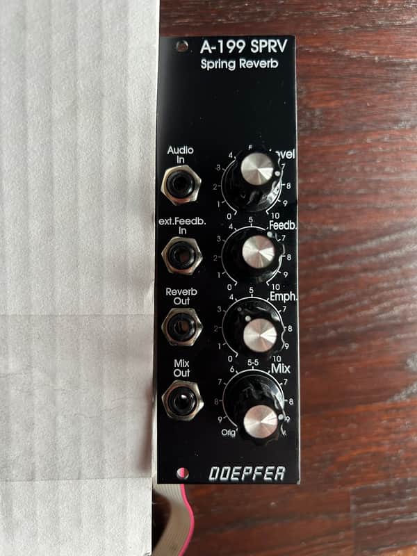 Doepfer A-199V Spring Reverb Eurorack Module - Vintage Edition - Black image 1