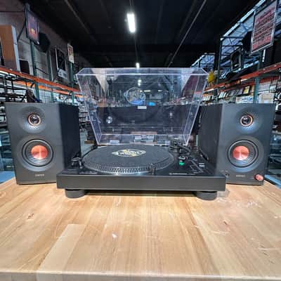 Audio-Technica AT-LP120XUSB-BK Direct-Drive Manual Turntable Package with Edifier MR5 Bluetooth Speakers image 2