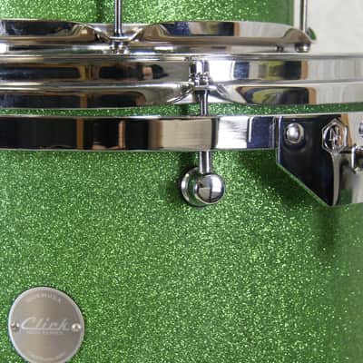 Click Icon 4pc Maple Drum Set Green Satin Sparkle Shell Pack 16 13 10 13 image 15