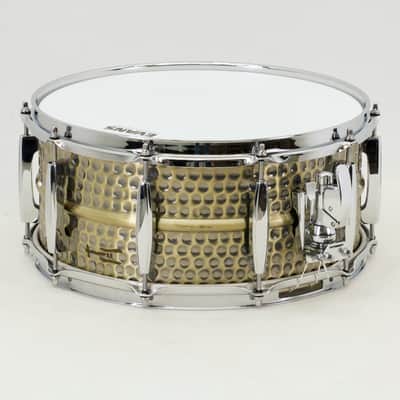 TreeHouse Custom Drums 6½x14 Hammered Brass Snare Drum w/Beaded Dunnett Strainer image 2