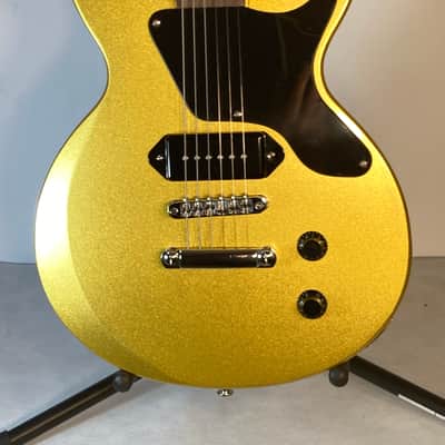 Firefly Les Paul Jr. style solid body P 90 style pickup 2019 - Gold Sparkle image 1