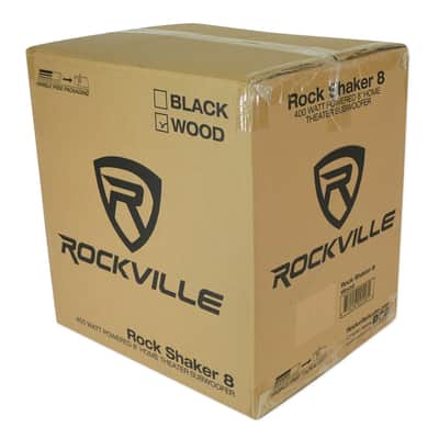 Rockville Rock Shaker 8" Classic Wood 400w Powered Home Theater Subwoofer Sub image 10