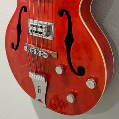 2012 Gretsch G5123B | Limited Edition Electromatic Hollowbody Bass | Orange w/ HSC image 3