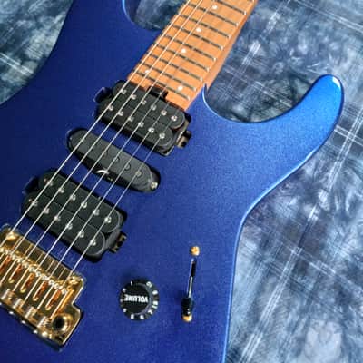 MINT!! Charvel Pro-Mod DK24 HSH 2PT CM Caramelized Maple Neck Mystic Blue 7.4lbs! / Authorized Dealer SAVE image 3