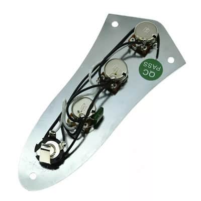 Jazz Bass Wiring Harness and Loaded Control Plate - Chrome image 4