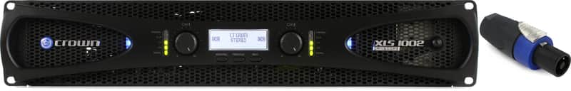 Crown XLS 1002 350W 2-channel Power Amplifier  Bundle with Neutrik NL4FX 4-pole Female speakON Cable-mount Connector image 1