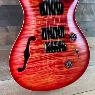 PRS Wood Library Custom 24 Fatback Semi-Hollow! - Blood Orange 425091 image 2