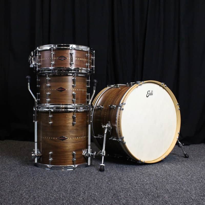 Craviotto 4 Pc Solid Shell Walnut Drum Kit - 20/12/14/5.5x14 (Pre-Owned) image 1