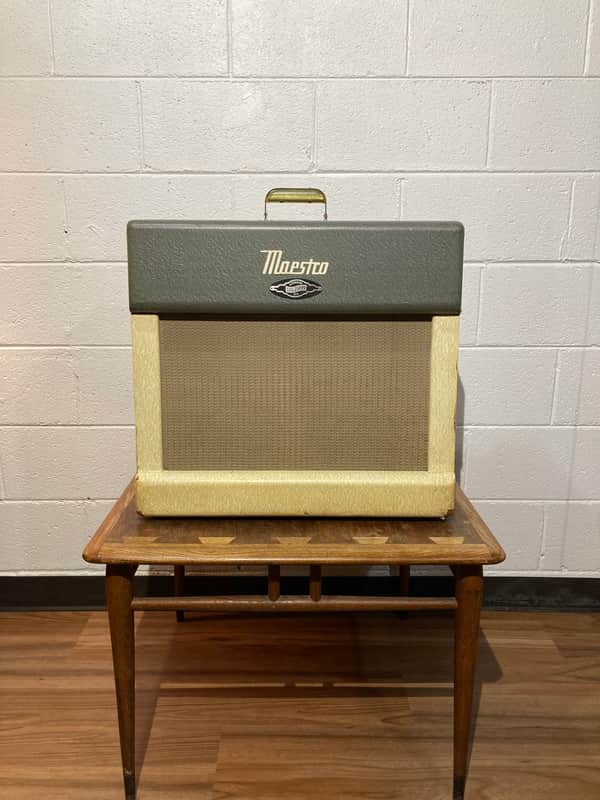 Gibson Maestro GA-45 1955 4x8” guitar/harp combo - Blue/Cream image 1