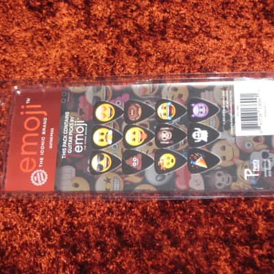 new in package (old stock) Perri's Leather Ltd. / Perri's LP12-EMO5 emoji Guitar Picks - Med Gauge - Celluloid Plastic, 351 shape - but slightly curved (LP12EMO5) image 17