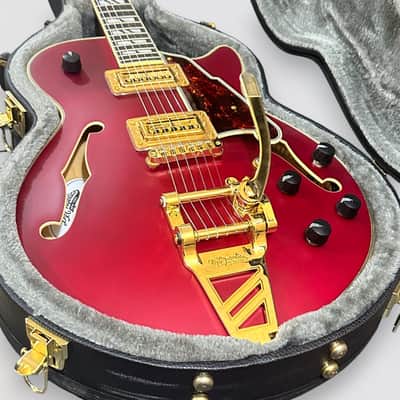 D'Angelico Deluxe Bob Weir SS 3 Semi-Hollow Electric Guitar - Satin Trans Wine image 13