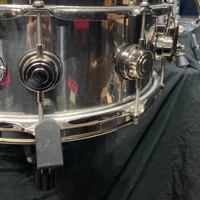 Tris Imboden's, Chicago, 5.5x14" Collector's Series Stainless Steel Snare Drum 2000s image 7