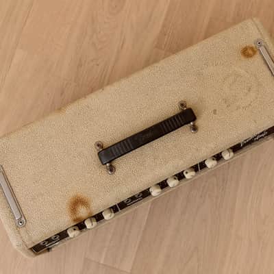 1961 Fender Tremolux Blonde Brown Panel Piggyback Tube Amp Head 6G9 Circuit w/ EL84 (6BQ5) image 4