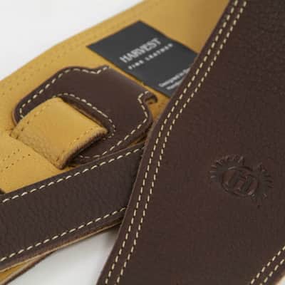 Harvest Fine Leather Premium Brown Glove Nappa Long Bass Strap image 16