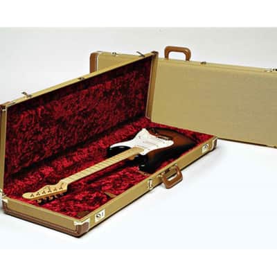 FENDER - G&G Deluxe Jazz Bass Hardshell Case  Tweed with Red Poodle Plush Interior - 0996173400 image 2