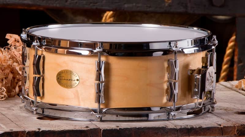 Noble & Cooley *Pre-Order* CD Maple Series 5x14" Maple Snare Drum in Natural Satin & Chrome Hardware | Made in the USA | Special Order | Authorized Dealer image 1