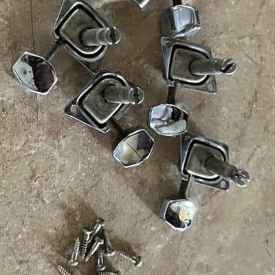 set 1966 - 76 Fender Stratocaster Telecaster guitar tuners tuning pegs image 4