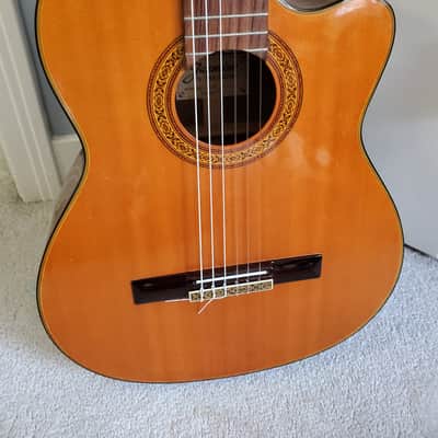 Rare Takamine Jasmine TC28C korea acoustic electric classical cutaway guitar 1990s full sound image 1