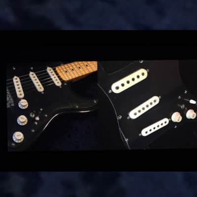David Gilmour/Pink Floyd  Loaded Stratocaster Pickguard with 7 -WAY MOD & Black SSS set/3 knobs/1 tip image 1