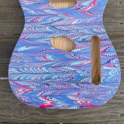 Tonebomb Fender Style Telecaster 2 piece ash tele body Marbled Italian paper top image 1