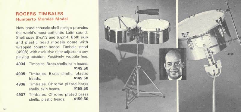 Rogers 1960s “Humberto Morales Model” 13”+14” Brass Timbales | Reverb