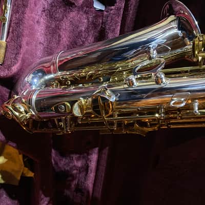 Jupiter Artist Model JAS-869 Alto Saxophone...Silver & Gold w Sterling Neck image 7