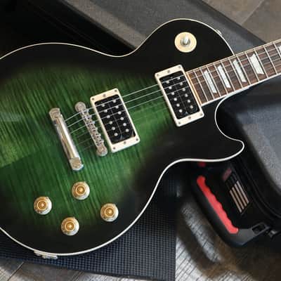 2013 Gibson Les Paul Slash Signature 50's Standard Electric Guitar Anaconda Green + HSC image 2