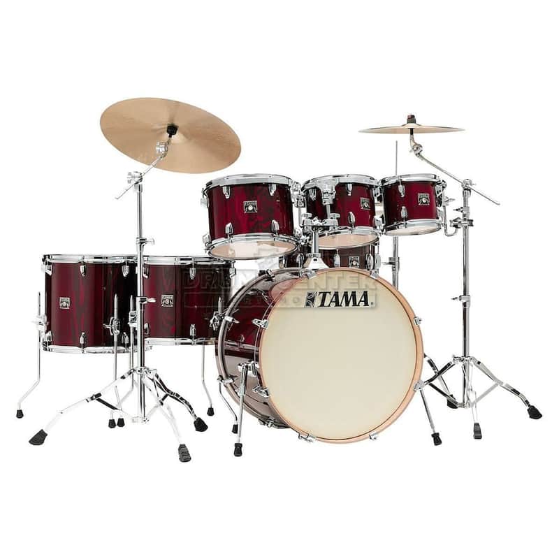Tama Superstar Classic 7pc Drum Set Gloss Garnet Lacebark Pine image 1