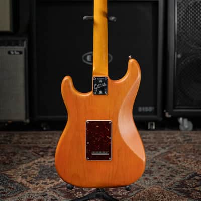 Fender Michael Landau Coma Stratocaster - Coma Red with Vintage-Style Navy Blue Hardshell Case - Demo image 8
