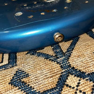 1977 Musicman Stingray Bass Body Refinished Blue Husk image 8