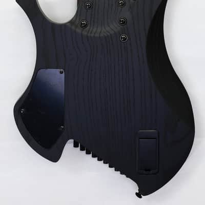 Agile 10 String Fan Fret Headless Guitar CHIRAL NIRVANA 102528 RL MOD SS FLAT BLACK image 4