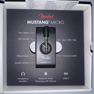 Fender Mustang Micro Guitar Headphone Amp 2021 - Present - Black image 1