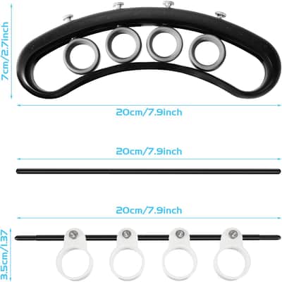 2 Pieces Finger Expander Finger Trainers Multifunctional thumb Expansion Guitar Stretcher Portable Musical Instrument Accessories for Guitar Bass Ukulele Piano Saxophone Beginner image 2