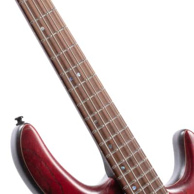 Cort B4ELEMENTOPBR Artisan Series B4 Element Bass Guitar. Open Pore  Burgandy Red image 13
