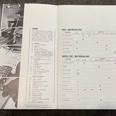 Fender Guitar And Amplifier Service Manual March, 1967 image 2