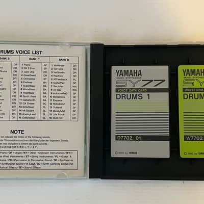 Yamaha SY77 Drums1 s7702 sound card set image 2