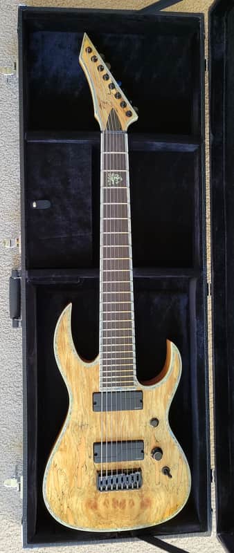 B.C. Rich Shredzilla Extreme 8 String Exotic Electric Guitar, Spalted Maple, New Hard Shell Case image 1
