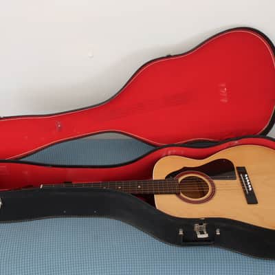 Vintage 1960s Harmony Kay Silvertone Stella Bigger Body Version Of Stella Cowboy Acoustic Concert 00 Size Guitar Made in USA Blonde Clean Time Warp Clean Chipboard Case image 18