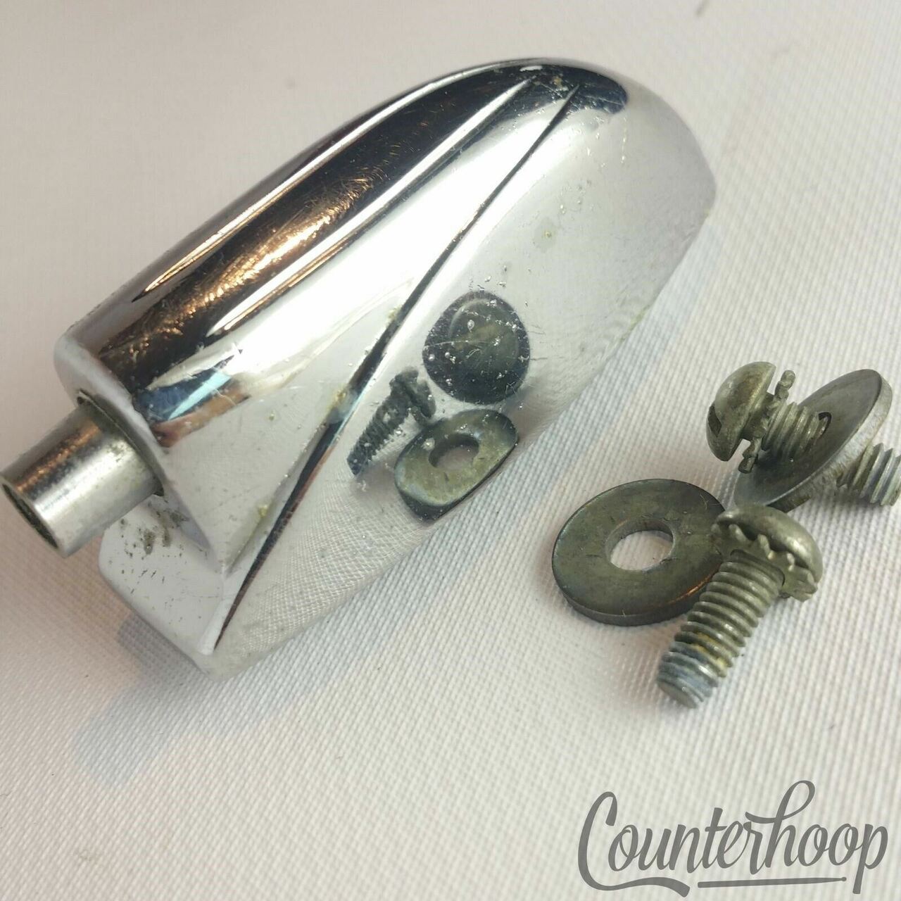 Gretsch Bass Drum Lug Vintage 50s 3ply Chrome RB Round Badge Broadkaster USA VG — main photograph