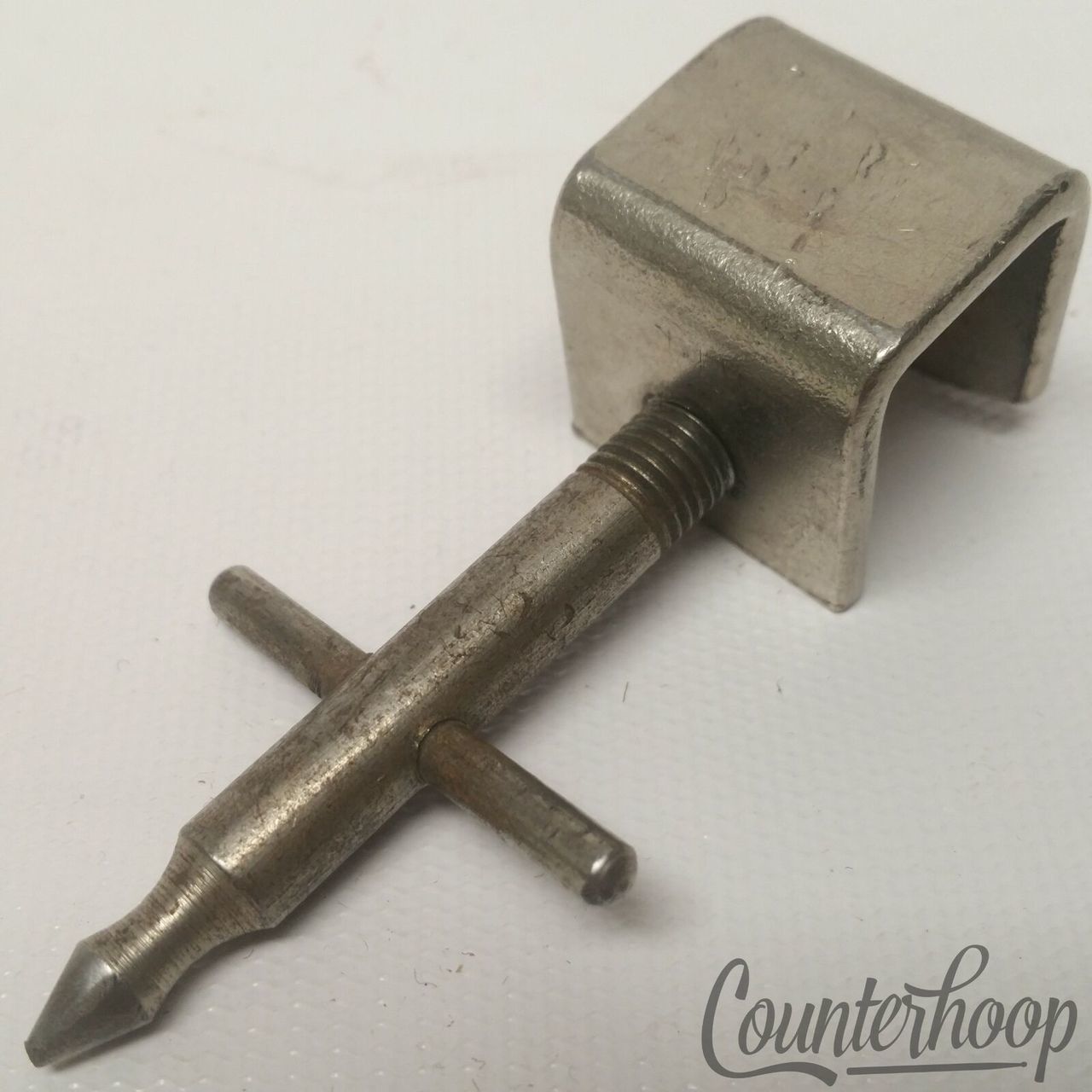 Ludwig Bass Drum Clamp-On Spur Mount Adjustable Spike/Leg Nickel Vintage 20s — main photograph