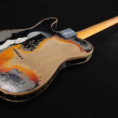Fender Custom Shop Limited Edition Master Built Joe Strummer Telecaster Heavy Relic - Aged Black over 3-Color Sunburst 712 image 7