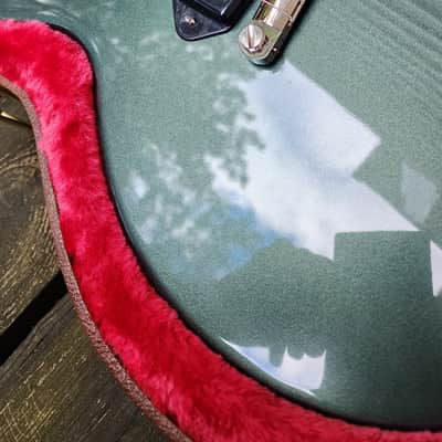 2024 Gibson Mod Shop Collection Les Paul Junior Evergreen Mahogany Two Tone Finish with Stinger Gibson Green image 25