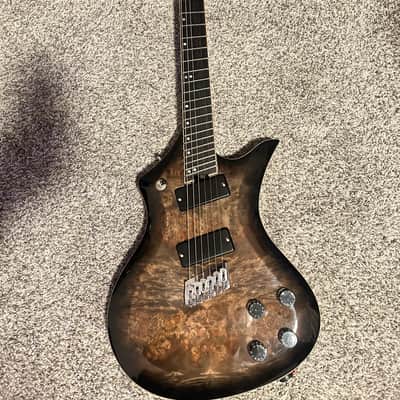 Halo INVERTED 6-string Multi-Scale (Fanned Fret) Guitar with Bare Knuckle Juggernaut Pickups Hipshot Bridge Inverted 2024 - Marble image 1