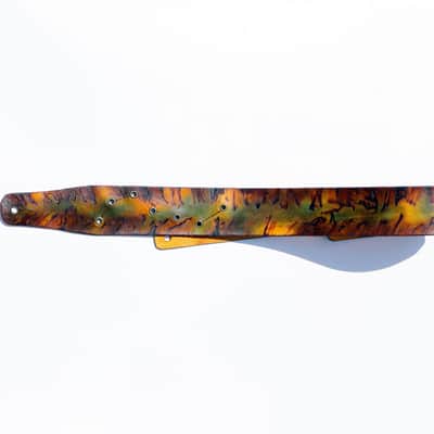 burnyblack vintage distressed guitar strap - big dipper green/brown/yellow image 16