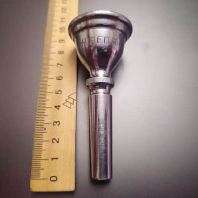 Mouthpiece Trumpet Nickel Plated 1940s Brand N-VEPA Н-ВЕПА Soviet Union image 9