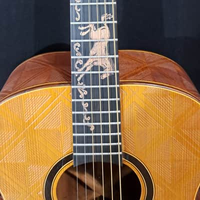 Blueberry NEW IN STOCK - Left Handed Acoustic Guitar Grand Concert Size Horses image 3