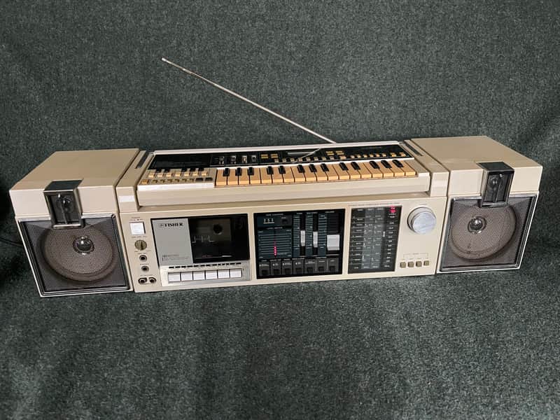 1980's FISHER SC-300K Portable Music Composer System Boombox Stereo w/Keyboard image 1