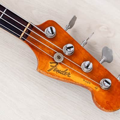 1962 Fender Jazz Bass Vintage Pre-CBS Slab Board, Sunburst w/ Case image 4