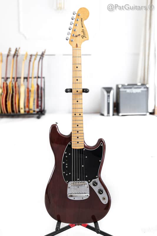 1978 Fender Mustang Guitar in Walnut (Mocha) - Very Good
